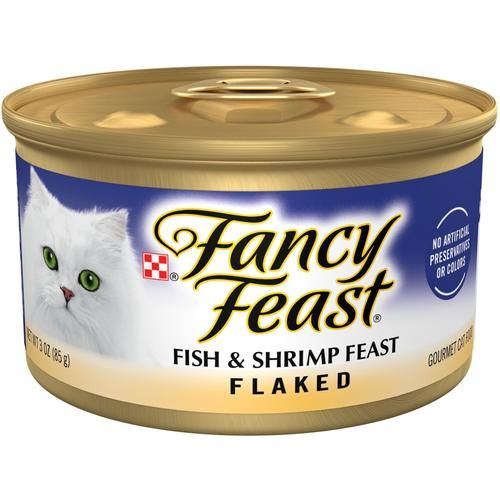 Alimento húmedo para gatos Flaked Trout Feast, lata de 3 oz, caja de 24