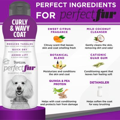 PerfectFur Detangling Curly & Wavy Coat Dog Shampoo, 16-fl oz bottle