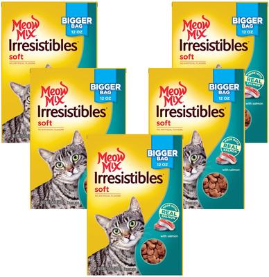 Golosinas Irresistibles de salmón suave para gatos, bolsa de 3 oz, paquete de 2