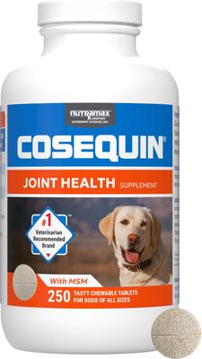 Cosequin Joint Health Supplement with Glucosamine, Chondroitin & MSM Chewable Tablets for Dogs, 250 count