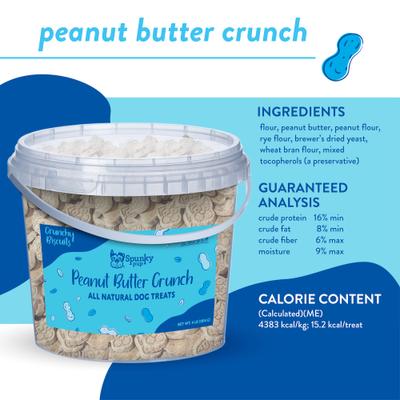 Peanut Butter Flavored Biscuits Crunchy Dog Treats, 4-lb bucket