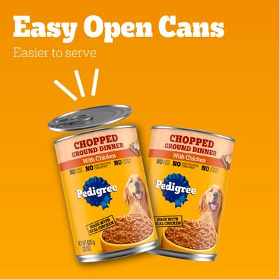 Chopped Ground Dinner with Chicken Adult Canned Wet Dog Food, 22-oz can, bundle of 24