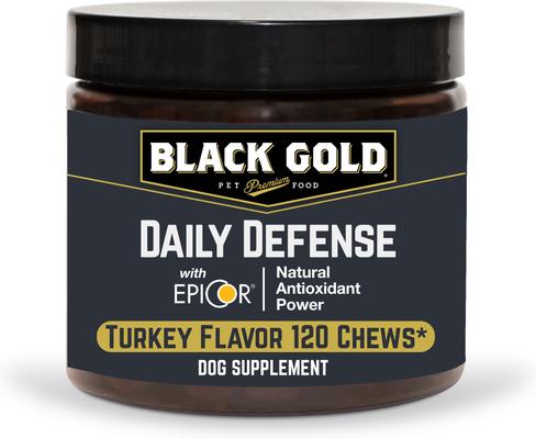 Daily Defense Turkey Flavored Soft Chew Gut Health Supplement for Dogs, 10.5-oz jar