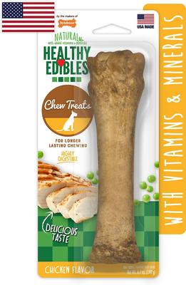 Golosina de hueso para perro con sabor a pollo de larga duración Healthy Edibles, extragrande, paquete de 2