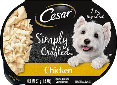 Paquete: Alimento húmedo Cesar Simply Crafted Chicken + Alimento seco para perros con sabor a pollo rostizado y guarnición de verduras de primavera