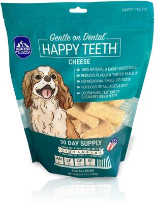 Golosinas dentales diarias con queso para perros, 30 unidades