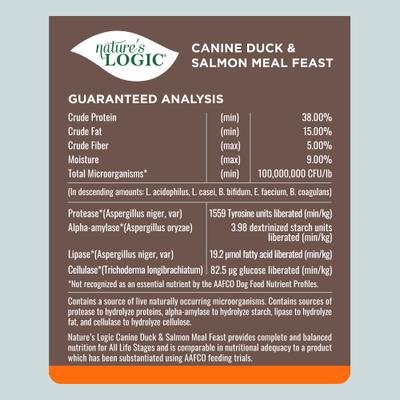 100% Natural Canine Duck & Salmon Meal Feast All Life Stages Dry Dog Food, 4.4-lb bag