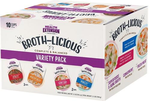 Broth-Licious Variety Pack Grain-Free Bits in Broth Wet Dog Food, 3.5-oz tray, case of 10