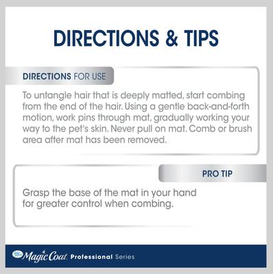 Magic Coat Professional Series Instant Mat & Tangle Remover Rake & Comb