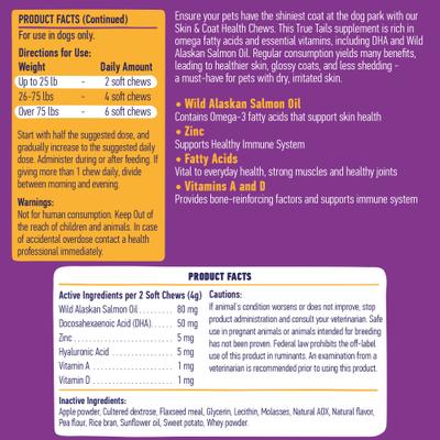 Skin & Coat Chicken Flavored Skin & Coat Supplement for Dogs, 120 count