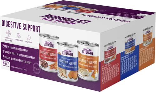 Digestive Support Variety Pack -Chicken, Beef & Turkey Dog Food, 9-oz can, case of 6