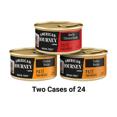 Pate Poultry & Beef Variety Pack Grain-Free Canned Cat Food, 3-oz, case of 48