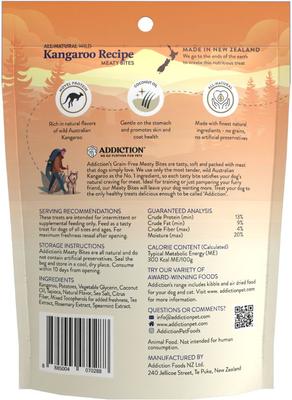Meaty Bites Kangaroo Limited Ingredient Grain-Free Allergy-Friendly Soft Dog Treats, 4-oz bag