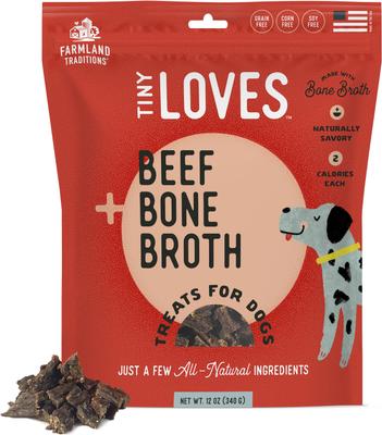 Tiny Loves Beef with Bone Broth Flavored Jerky Dog Treats, 12-oz pouch, 1 count