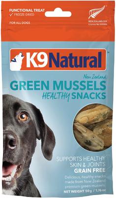 Healthy Snacks Green Mussels Freeze-Dried Dog Treats, 1.76-oz bag