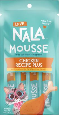 Mousse Plus Tuna & Salmon Recipe Grain-Free Lickable Cat Treats, 0.5-oz tube, case of 4