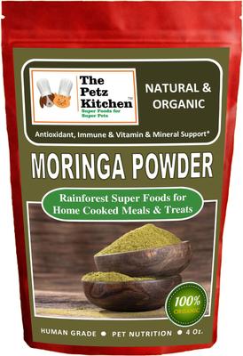 Moringa Leaf Powder Antioxidant Vitamin & Mineral Support Dog & Cat Supplement, 4-oz jar