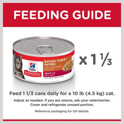 Adult Savory Turkey Entree Wet Cat Food, 5.5-oz can, case of 24