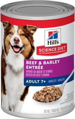 Bundle: Hill's Science Diet 7+ Chicken & Barley Entrée + Beef & Barley Entree Canned Dog Food