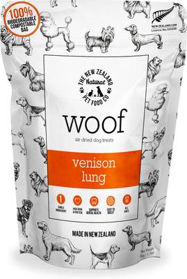 Premio para perros Woof Venison Lung secado al aire, bolsa de 50 g
