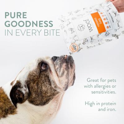 Woof Venison Lung Air Dried Dog Treat, 1.76-oz bag