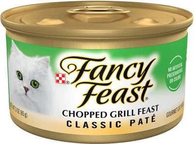 Comida enlatada para gatos Classic Chopped Grill Feast, 3 oz, caja de 24