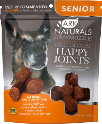Gray Muzzle Old Bones Happy Joints Maximum Strength Soft Chew Joint Supplement for Senior Dogs, 16-oz bag