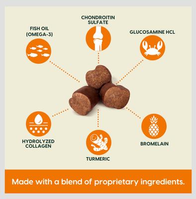 Gray Muzzle Old Bones Happy Joints Maximum Strength Soft Chew Joint Supplement for Senior Dogs, 16-oz bag