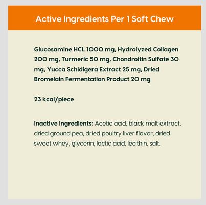 Gray Muzzle Old Bones Happy Joints Maximum Strength Soft Chew Joint Supplement for Senior Dogs, 16-oz bag