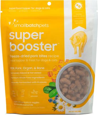 Super Booster Pork Bites Grain-Free Adult Freeze-Dried Dog & Cat Treats, 7-oz bag