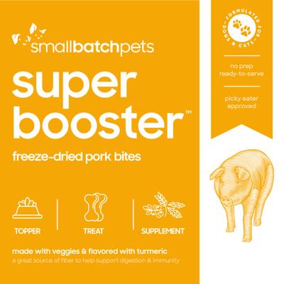 Super Booster Pork Bites Grain-Free Adult Freeze-Dried Dog & Cat Treats, 7-oz bag