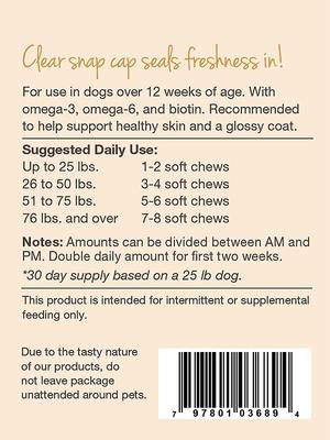 Skin & Coat Plus Breath Aid Soft Chews Skin & Coat Supplement for Dogs, 70 count