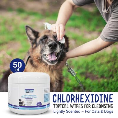 Chlorhexidine & Ketoconazole Scent Dog, Cat & Small Pet Wipes, 50 counts