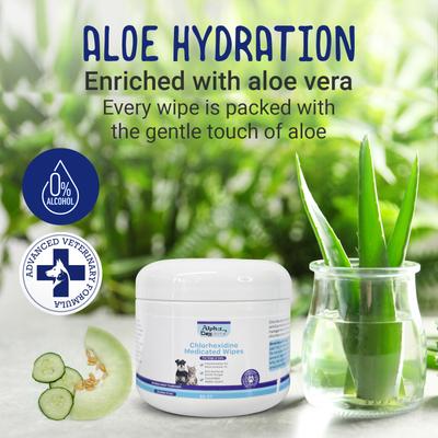 Chlorhexidine & Ketoconazole Scent Dog, Cat & Small Pet Wipes, 50 counts