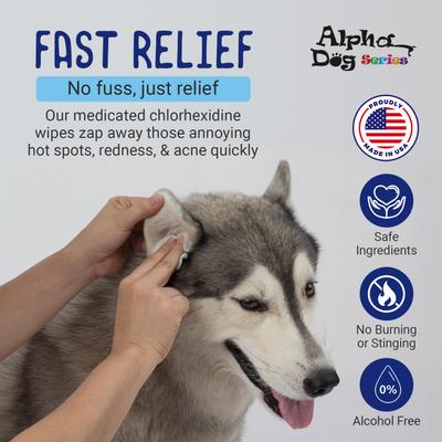 Chlorhexidine & Ketoconazole Scent Dog, Cat & Small Pet Wipes, 50 counts