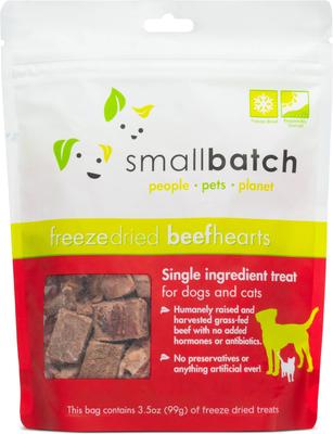 Turkey Hearts Grain-Free Adult Freeze-Dried Dog & Cat Treats, 3.5-oz bag