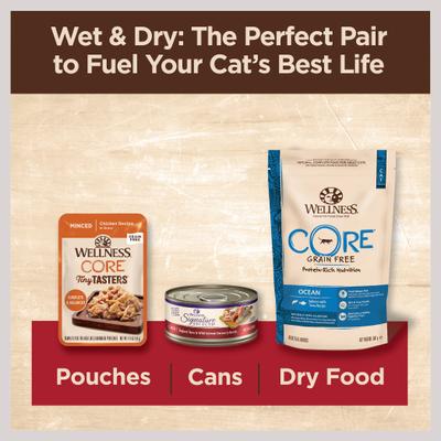 CORE Tiny Tasters Chicken & Beef Grain-Free Minced Wet Cat Food, 1.75-oz pouch, case of 12