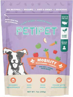 Mobility Bites with Glucosamine + Turmeric Apple & Carrot Flavored Soft Chew Hip & Joint Supplement for Dogs, 7-oz bag