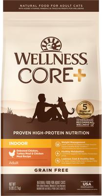 CORE+ Grain-Free Indoor Chicken, Turkey & Chicken Meal Dry Cat Food, 11-lb bag