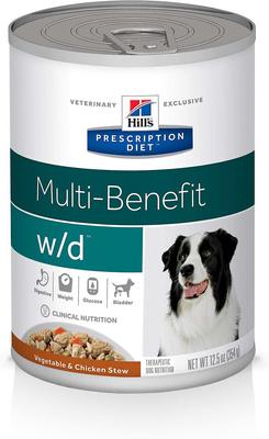 w/d Multi-Benefit Digestive, Weight, Glucose, Urinary Management Vegetable & Chicken Stew Wet Dog Food, 5.5-oz can, case of 4