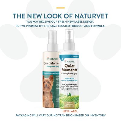 NaturVet, Quiet Moments, spray ambiental calmante con feromonas caninas simuladas para perros, 240 ml