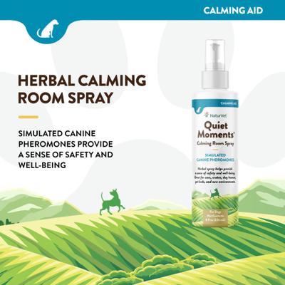 NaturVet, Quiet Moments, spray ambiental calmante con feromonas caninas simuladas para perros, 240 ml