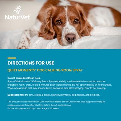 Quiet Moments Simulated Canine Pheromones Calming Spray for Dogs, 8-oz