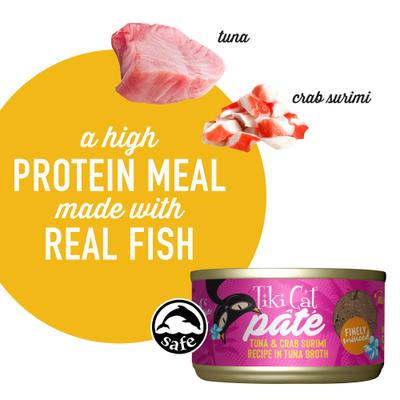 Grill Tuna & Crab Surimi Recipe in Tuna Broth Grain-Free Pate Wet Cat Food, 2.8-oz can, case of 12