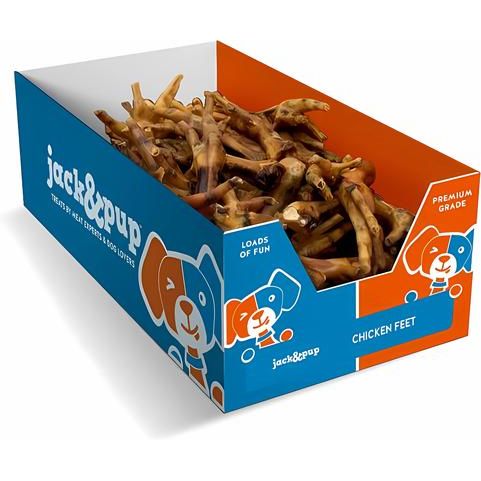 Galletas de patas de pollo para perros, 20 unidades