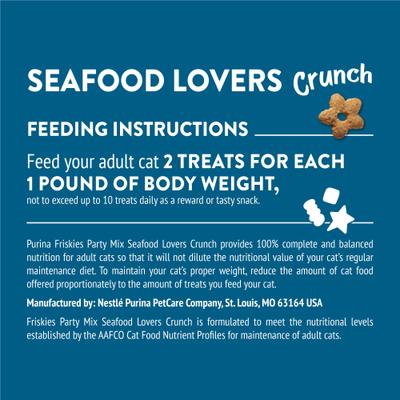 Party Mix Seafood Lovers Crunch Flavor Crunchy Cat Treats, 6-oz bag