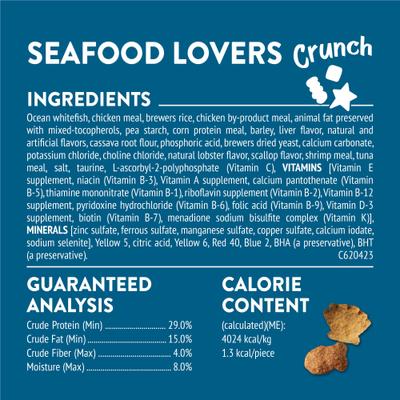 Party Mix Seafood Lovers Crunch Flavor Crunchy Cat Treats, 6-oz bag