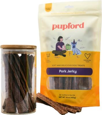 Pork High-Protein Jerky Dog Treats, 10-oz bag