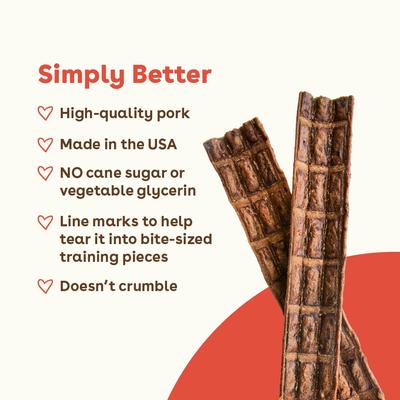 Pork High-Protein Jerky Dog Treats, 10-oz bag