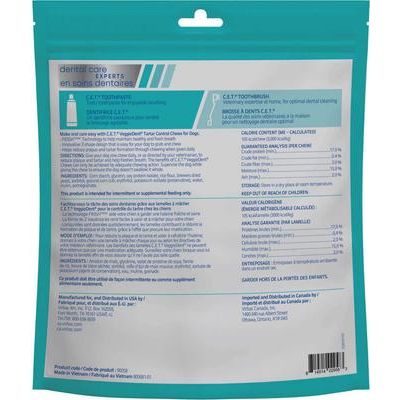 Paquete: Virbac C.E.T. HEXtra para perros grandes + VeggieDent Fr3sh masticables dentales para perros grandes